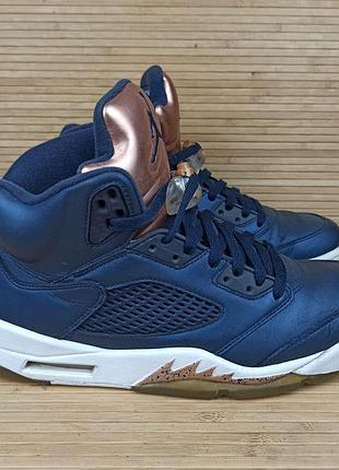 Кроссовки air jordan 5 retro blue размер 44 (28 см.)