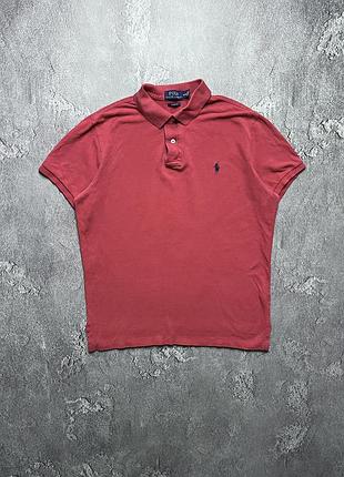 Vintage винтажная футболка поло polo ralph lauren поло ральф лаурен big pony old money олд мани size m размер м