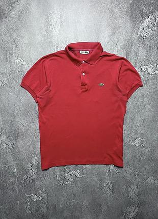 Vintage винтажная футболка поло lacoste лакоста big logo old money олд мани size l размер л