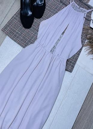 Літня сукня h&m xs коротке плаття з красивою мереживною спиною приталена сукня