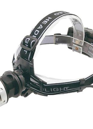 Налобний світлодіодний ліхтар 8070-p50 з оптичним зумом led регульований black