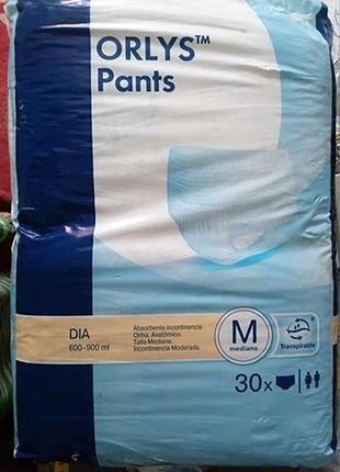Трусы подгузники підгузки памперсы для взрослых orlys pants m   унисекс 1 упаковка 30 шт.