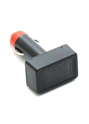 Вольтметр в прикуривку 12v/24v (длинный) красный. диспл.