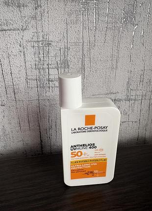 Флюїд сонцезахисний la roche- posay anthelios uvmune 400 для чутливої шкіри обличчя, spf 50+, 50 мл б/у