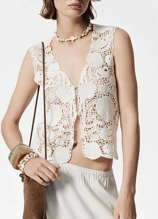 Жилетка топ кроше гачком zara s