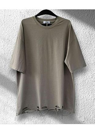 Футболка оверсайз рвана батал l ,xl, xxl 46p 48p 50p 52p 54p