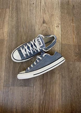 Низькі кеди converse chuck taylor all star ox р.40, устілка 26см, стопа до 25,5см., колір під джинс сині