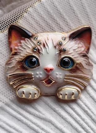 Брошка " котик"