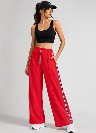 Трендовые спортивные  брюки палаццо с лампасами mark & spencer ,