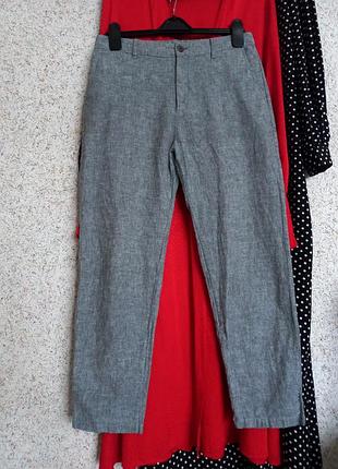Мужские брюки брюки брюки uniqlo лен коттон