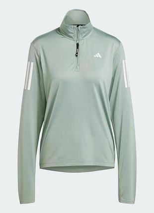 Зелена спортивна кофта лонгслів для бігу adidas