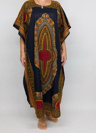 Платье длинное свободного кроя, в этно стиле фараша farashah.