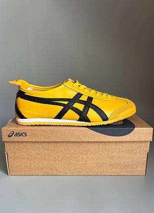 Кроссовки мужские, кроссовки женские, 1в1 люкс качество, кожа, asics onitsuka tiger mexico yellow брак 1037, sky-asc-0123-1037