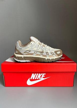 Кроссовки мужские, кроссовки женские, 1в1 люкс качество, кожа, nike p-6000 beige/white брак 1018, sky-nik-0455-1018