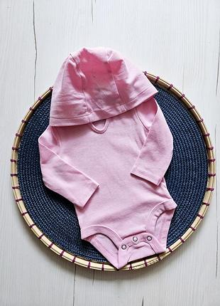Боди детские 56-62см, 62-68см, hanes, 0-3месяцы, 3-6месяцы, стильные боди с капюшоном с длинным рукавом для девочек 4