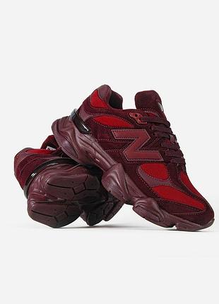 Стильные женские кроссовки new balance 9060 burgunty