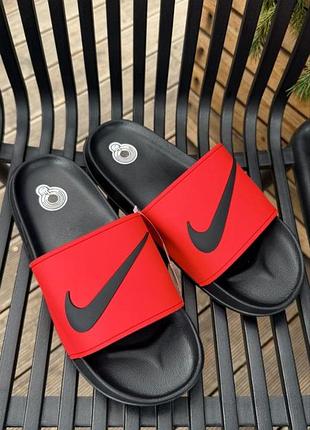 Мужские шлепанцы nike benassi jdi red black резиновые красные с черным | тапочки найм красные резина 40 41 42 43 44 45