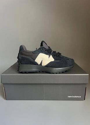 Кроссовки мужские, кроссовки женские, 1в1 люкс качество, кожа, new balance 327 black/grey/white отсутствие 988, sky-nbl-0454-0988