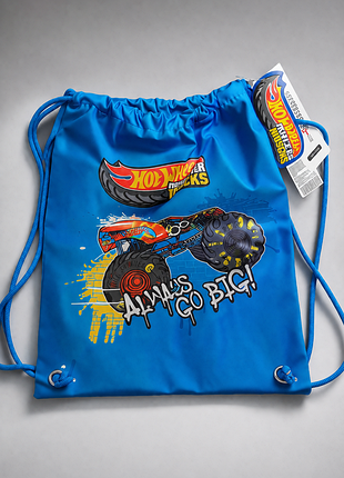 Рюкзак для хлопчика hot wheels бірюзовий водонепроникний