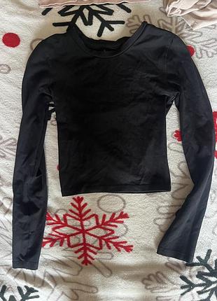 Жіночий лонг слів вкорочений чорний h&m, bershka, zara
