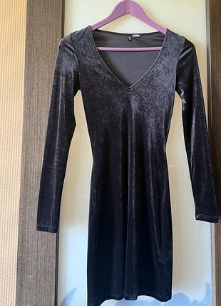 🌟 оксамитова сукня h&m divided, стан ідеальний, розмір 32 (xxs)