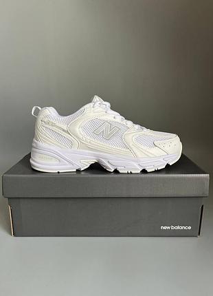 Кроссовки мужские, кроссовки женские, 1в1 люкс качество, кожа, new balance 530 triple white брак 981, sky-nbl-0015-0981