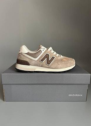 Кроссовки мужские, кроссовки женские, 1в1 люкс качество, кожа, new balance 574 legacy beige/brown брак 914, sky-nbl-0328-0914