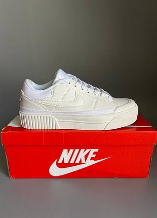 Кроссовки мужские, кроссовки женские, 1в1 люкс качество, кожа, nike court legacy lift white брак 876, sky-nik-0456-0876