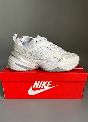 Кроссовки мужские, кроссовки женские, 1в1 люкс качество, кожа, nike m2k, white брак 871, sky-nik-0135-0871