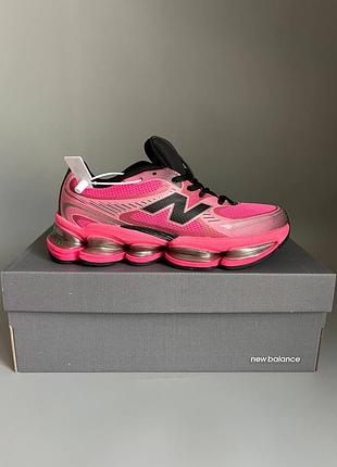 Кросівки чоловічі, кросівки жіночі, 1в1 люкс якість, шкіра, new balance abzorb 2000 pink/black брак 818, sky-nbl-0443-0818