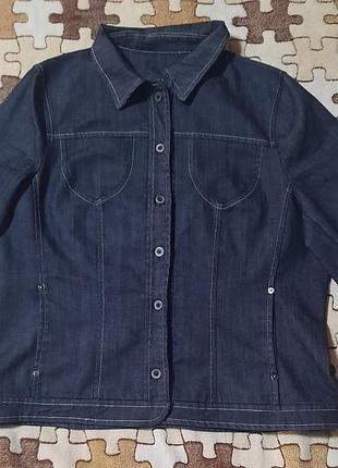 Італійська джинсова куртка батал р. 50-52 (xl). ідеальний стан!