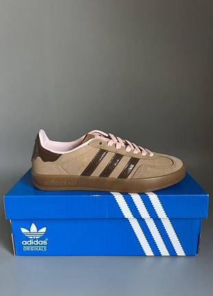 Кроссовки мужские, кроссовки женские, 1в1 люкс качество, кожа, adidas gazelle indoor brown брак 754, sky-adi-0555-0754