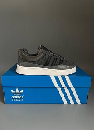 Кроссовки мужские, кроссовки женские, 1в1 люкс качество, кожа, adidas campus x bad bunny grey брак 722, sky-adi-0573-0722