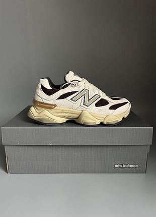 Кроссовки мужские, кроссовки женские, 1в1 люкс качество, кожа, new balance 9060 beige/brown брак 690, sky-nbl-0302-0690