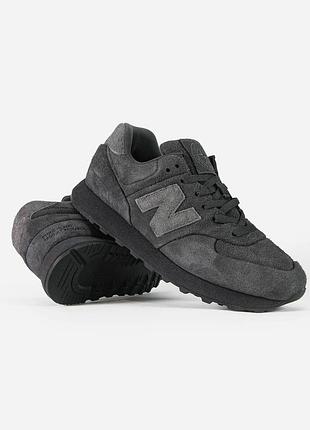 Стильные кроссовки new balance 574 x stone island ghost pack dark grey
