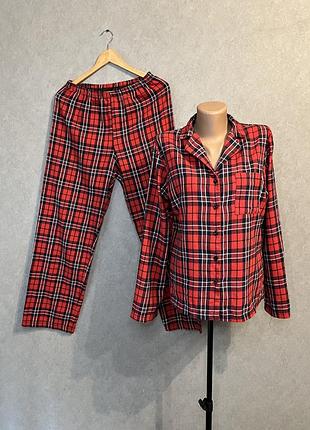In the style фланелевая пижама, домашний костюм с брюками в клетку