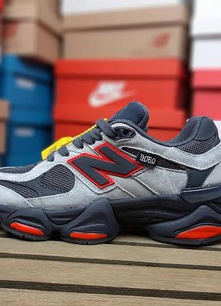 Жіночі кросівки new balance 9060 сірі з червоним