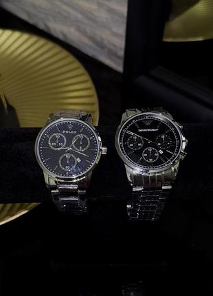 Годинники чоловічі у стилі armani та rolex