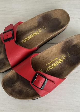 Birkenstock madrid женские кожаные ортопедические сандалии босоножки тапочки сланцы