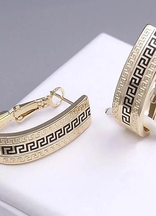 Сережки fallon jewelry позолота. довжина 26 мм. ширина 8 мм.