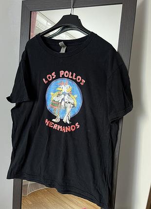 Чорна футболка los pollos hermanos breaking bad | s-m