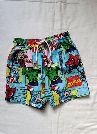Пляжные шорты на мальчика marvel 5-6 лет