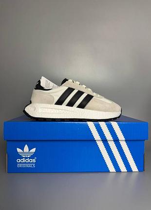 Кроссовки мужские, кроссовки женские, 1в1 люкс качество, кожа, adidas retropy e5 beige/black отсутствие 429, sky-adi-0509-0429
