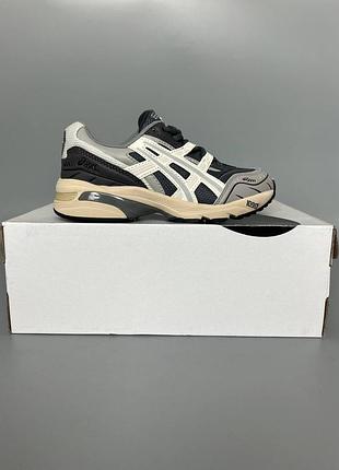 Кроссовки мужские, кроссовки женские, 1в1 люкс качество, кожа, asics gel-1090 grey/beige брак 153, sky-asc-0047-0153