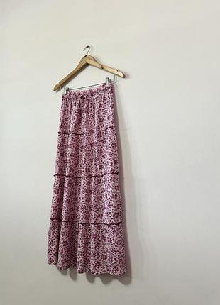 Міді юбка з натуральної тканини marks&spencer🌿
