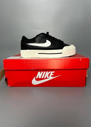 Кроссовки мужские, кроссовки женские, 1в1 люкс качество, кожа, nike court legacy lift black/white отсутствие 65, sky-nik-0423-0065