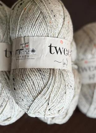 Пряжа из шерсти с акрилом tweed yarnart 221