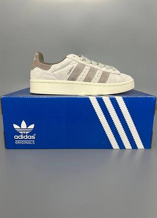 Кросівки чоловічі, кросівки жіночі, 1в1 люкс якість, шкіра, adidas campus 00s beige/brown брак 88, sky-adi-0427-0088