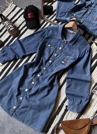 Джинсова сукня сорочка tommy hilfiger оригінал томмі хілфігер коротка l xl