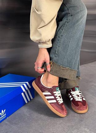 Кросівки жіночі adidas samba og fox bordo